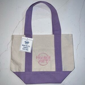 Trader Joes Limited Edition 2025 Mini Pastel Purple Tote